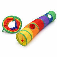 Tunel de juego Zuppy plegado y desplegado, facil de guardar