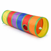 Tunel de juego Zuppy recto con ventana lateral y pelota con cascabel